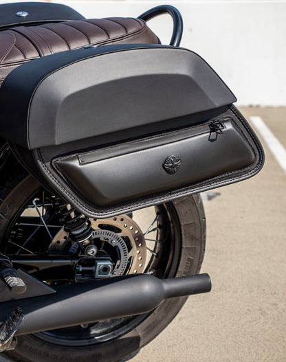 28L - Pantheon Medium Quick Mount Triumph Bonneville T100 Motocicleta Alforjas