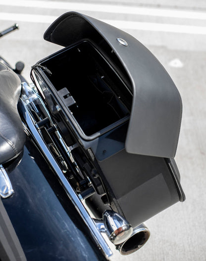 28L - Pantheon Medium Quick Mount Motocicleta Alforjas para Harley Davidson Dyna Fat Bob FXDF/SE