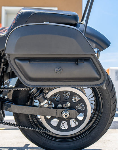 28L - Pantheon Medium Quick Mount Motocicleta Alforjas para Harley Davidson Dyna Street Bob FXDB/I