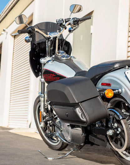 28L - Pantheon Medium Quick Mount Motocicleta Alforjas para Harley Davidson Dyna Low Rider FXDL/I