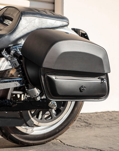 28L - Pantheon Medium Quick Mount Motocicleta Alforjas para Harley Davidson Dyna Low Rider FXDL/I