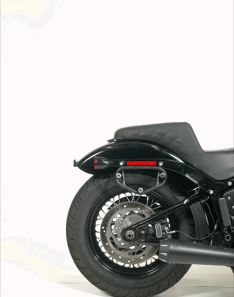 28L - Pantheon Medium Quick Mount Motocicleta Alforjas para Harley Softail Low Rider S FXLRS