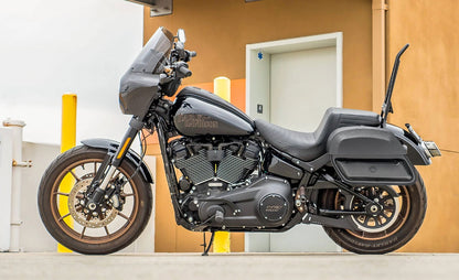 28L - Pantheon Medium Quick Mount Motocicleta Alforjas para Harley Softail Low Rider S FXLRS