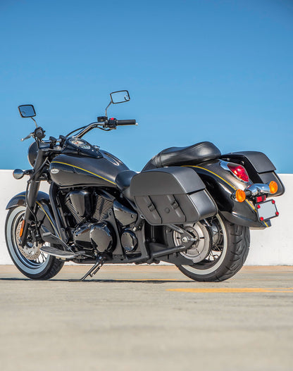 28L - Baelor Medium Quick Mount Kawasaki Vulcan 900 Classic VN900 Motocicleta Alforjas