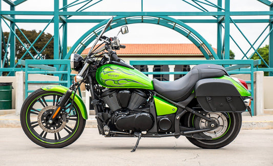 28L - Baelor Medium Quick Mount Kawasaki Vulcan 900 Custom VN900C Motocicleta Alforjas