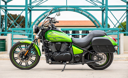 28L - Baelor Medium Quick Mount Kawasaki Vulcan 900 Custom VN900C Motocicleta Alforjas