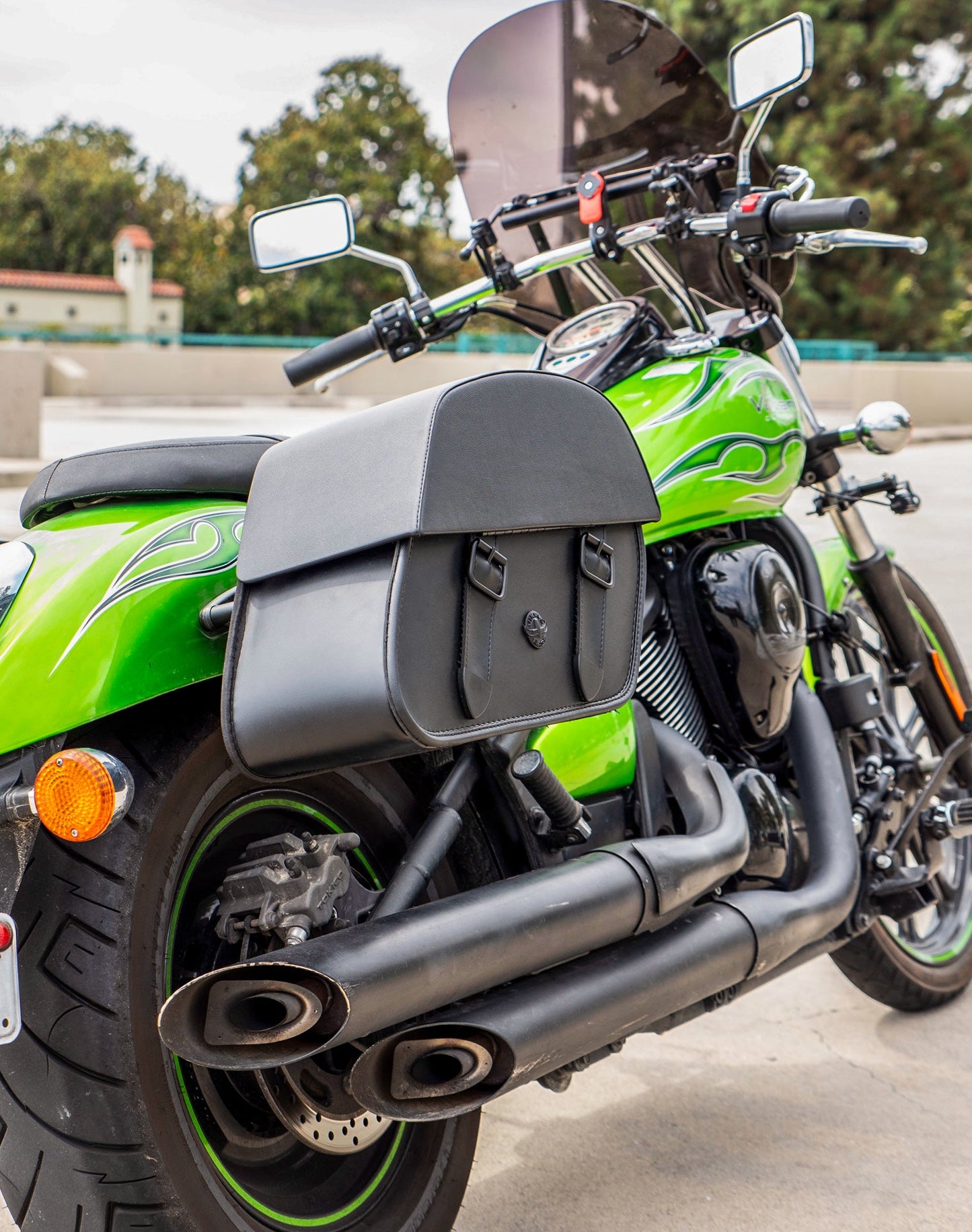 28L - Baelor Medium Quick Mount Kawasaki Vulcan 900 Custom VN900C Motocicleta Alforjas