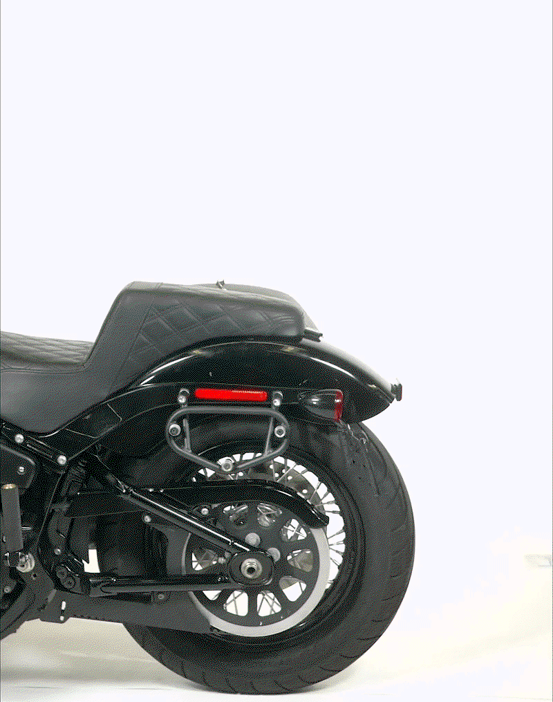 28L - Baelor Medium Quick Mount Kawasaki Eliminator 450 Motocicleta Alforjas