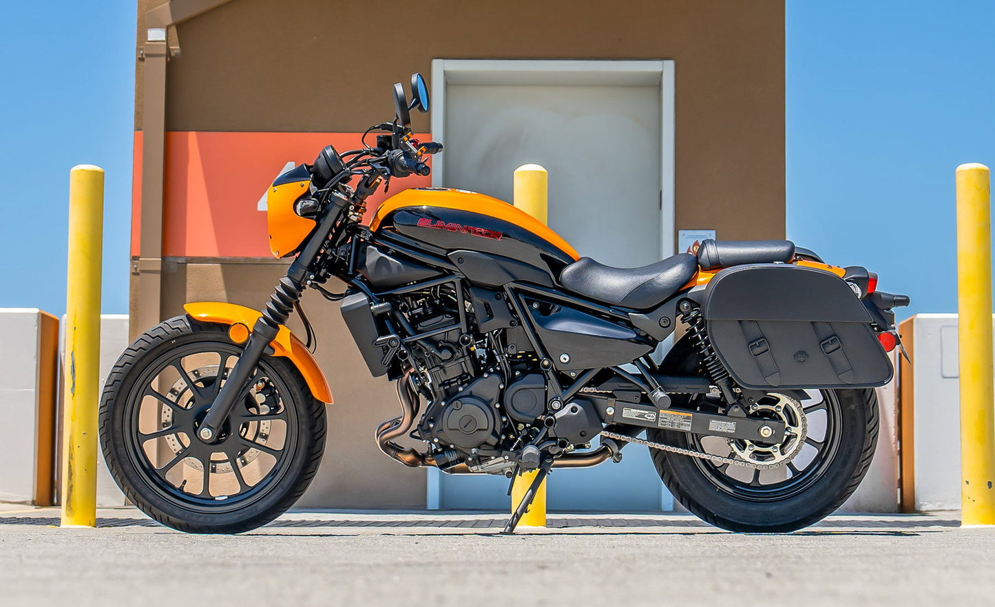 28L - Baelor Medium Quick Mount Kawasaki Eliminator 450 Motocicleta Alforjas