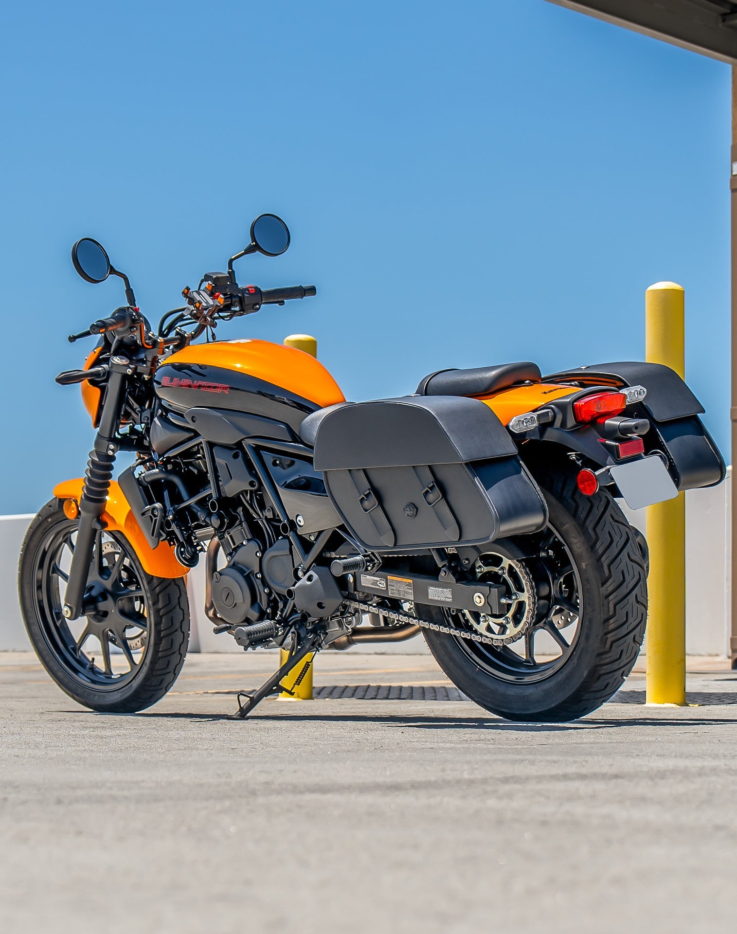 28L - Baelor Medium Quick Mount Kawasaki Eliminator 450 Motocicleta Alforjas