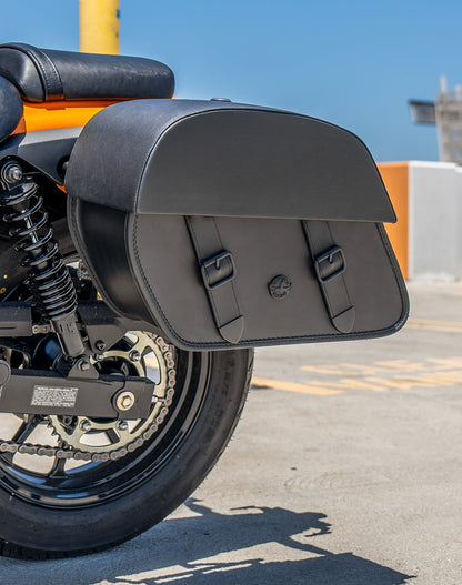 28L - Baelor Medium Quick Mount Kawasaki Eliminator 450 Motocicleta Alforjas