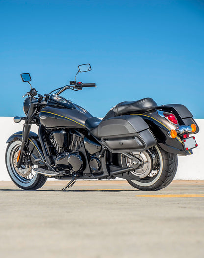 28L - Pantheon Medium Quick Mount Kawasaki Vulcan 900 Classic VN900 Motocicleta Alforjas