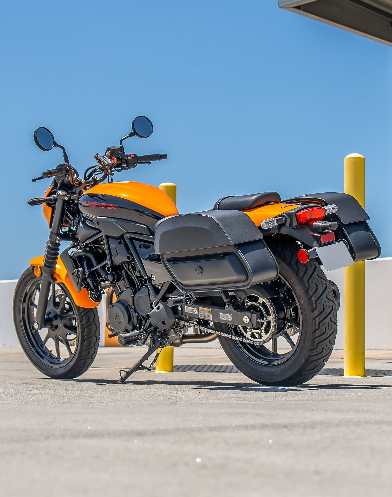 28L - Pantheon Medium Quick Mount Kawasaki Eliminator 450 Motocicleta Alforjas