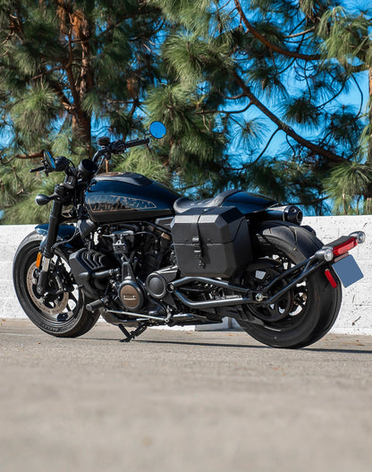 10L - Outlaw Quick Mount Small Harley Sportster S (RH1250S) Hard Solo Alforja (Left Only)