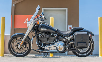 15L - Outlaw Quick Mount Medium Harley Softail Fat Boy FLFB/S Hard Solo Alforja (Left Only)