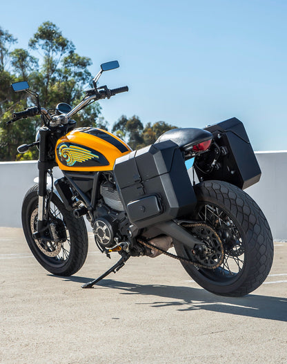 15L - Outlaw Quick Mount Medium Ducati Scrambler (2014-17) Hard Solo Alforja (Left Only)