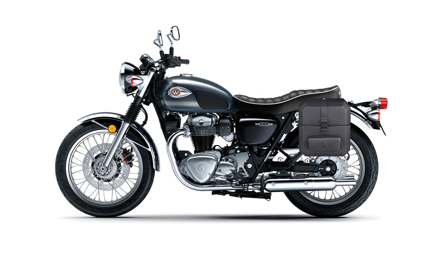 15L - Outlaw Quick Mount Medium Kawasaki W800 Hard Solo Alforja (Left Only)
