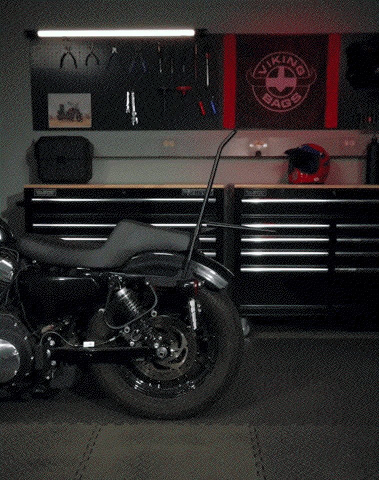 15L - Outlaw Quick Mount Medium Harley Sportster 1200 Low XL1200L Hard Solo Alforja (Left Only)