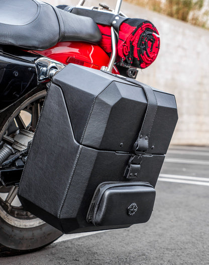 15L - Outlaw Quick Mount Medium Harley Sportster 883 Low XL883L Hard Solo Alforja (Left Only)
