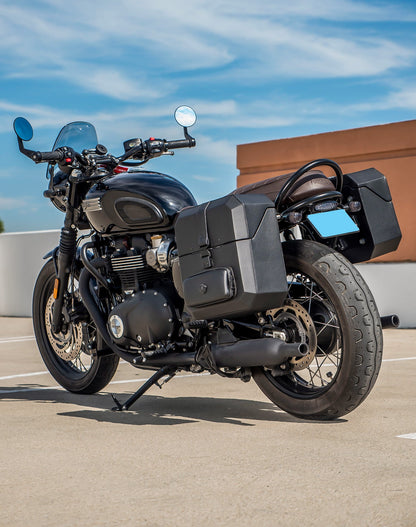 15L - Outlaw Quick Mount Medium Triumph Bonneville T100 Hard Solo Alforja (Left Only)
