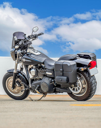 15L - Outlaw Quick Mount Medium Harley Dyna Fat Bob FXDF Hard Solo Alforja (Left Only)