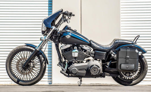 15L - Outlaw Quick Mount Medium Harley Dyna Wide Glide FXDWG Hard Solo Alforja (Left Only)