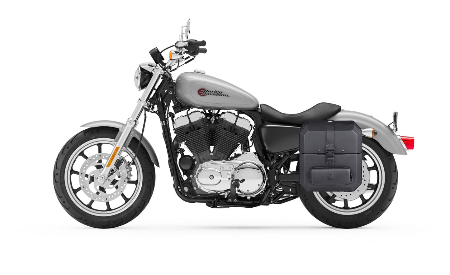 15L - Outlaw Quick Mount Medium Harley Sportster Superlow XL883L Hard Solo Alforja (Left Only)