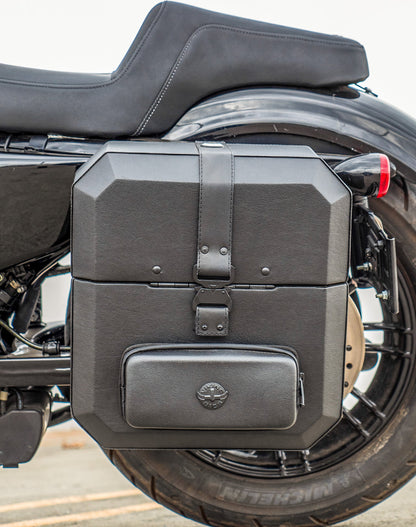 15L - Outlaw Quick Mount Medium Harley Sportster Forty Eight 48 XL1200X Hard Solo Alforja (Left Only)