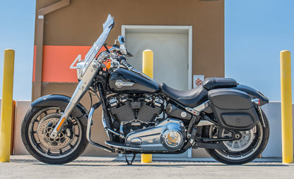 12L - Ironclad Quick Mount Medium Harley Softail Fat Boy FLFB/S Hard Solo Alforja (Left Only)