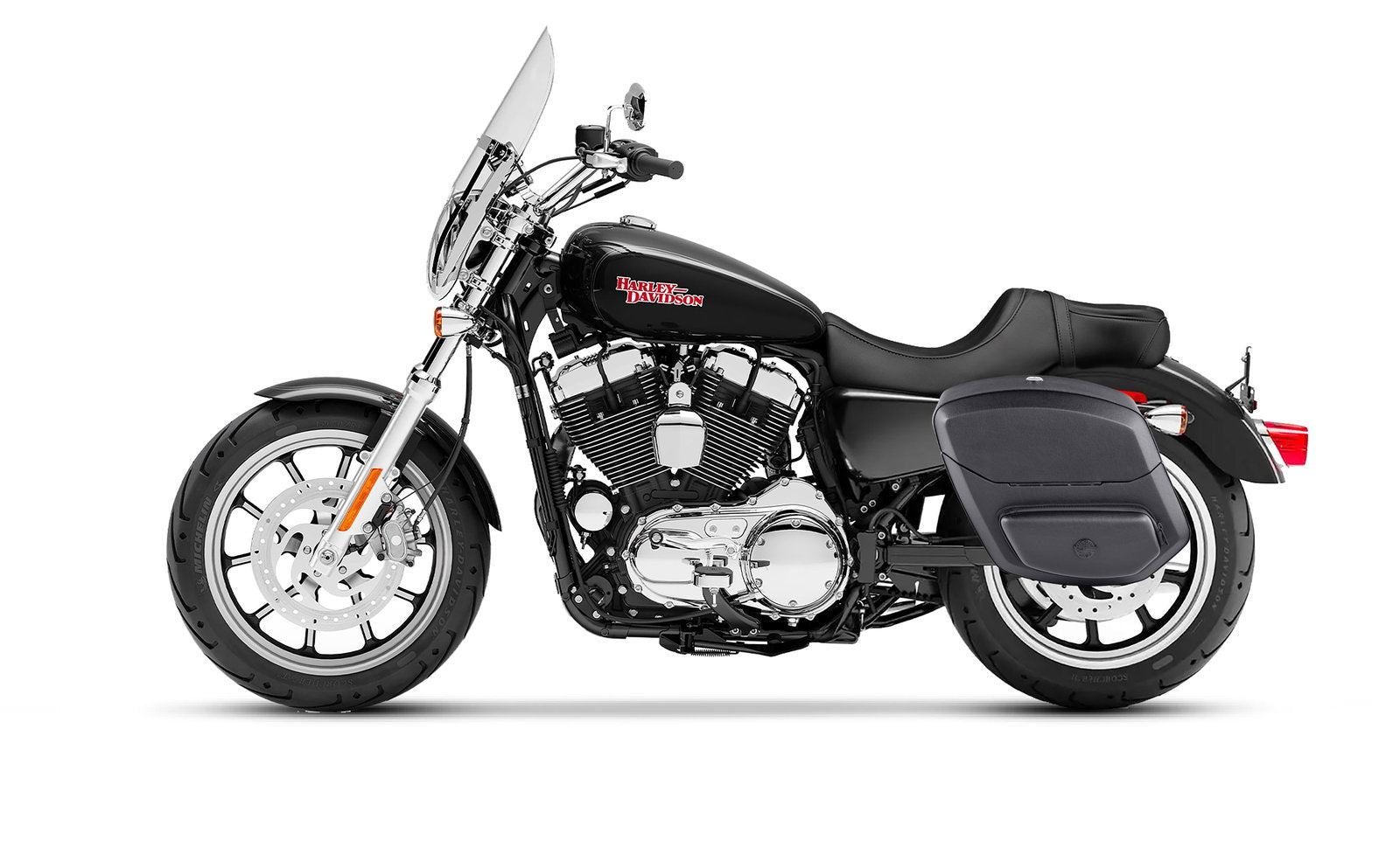 12L - Ironclad Quick Mount Medium Harley Sportster Super Low XL1200T Hard Solo Alforja (Left Only)