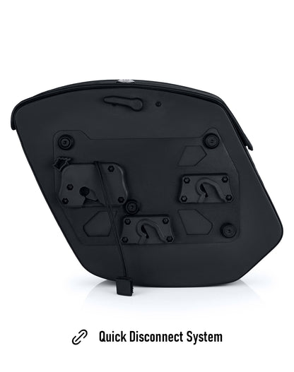 12L - Ironclad Quick Mount Medium Harley Sportster Super Low XL1200T Hard Solo Alforja (Left Only)