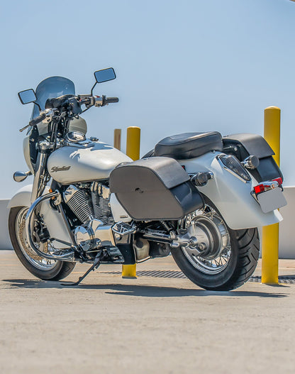 28L - Panzer Medium Quick Mount Honda Shadow 750 Aero Leather Alforjas