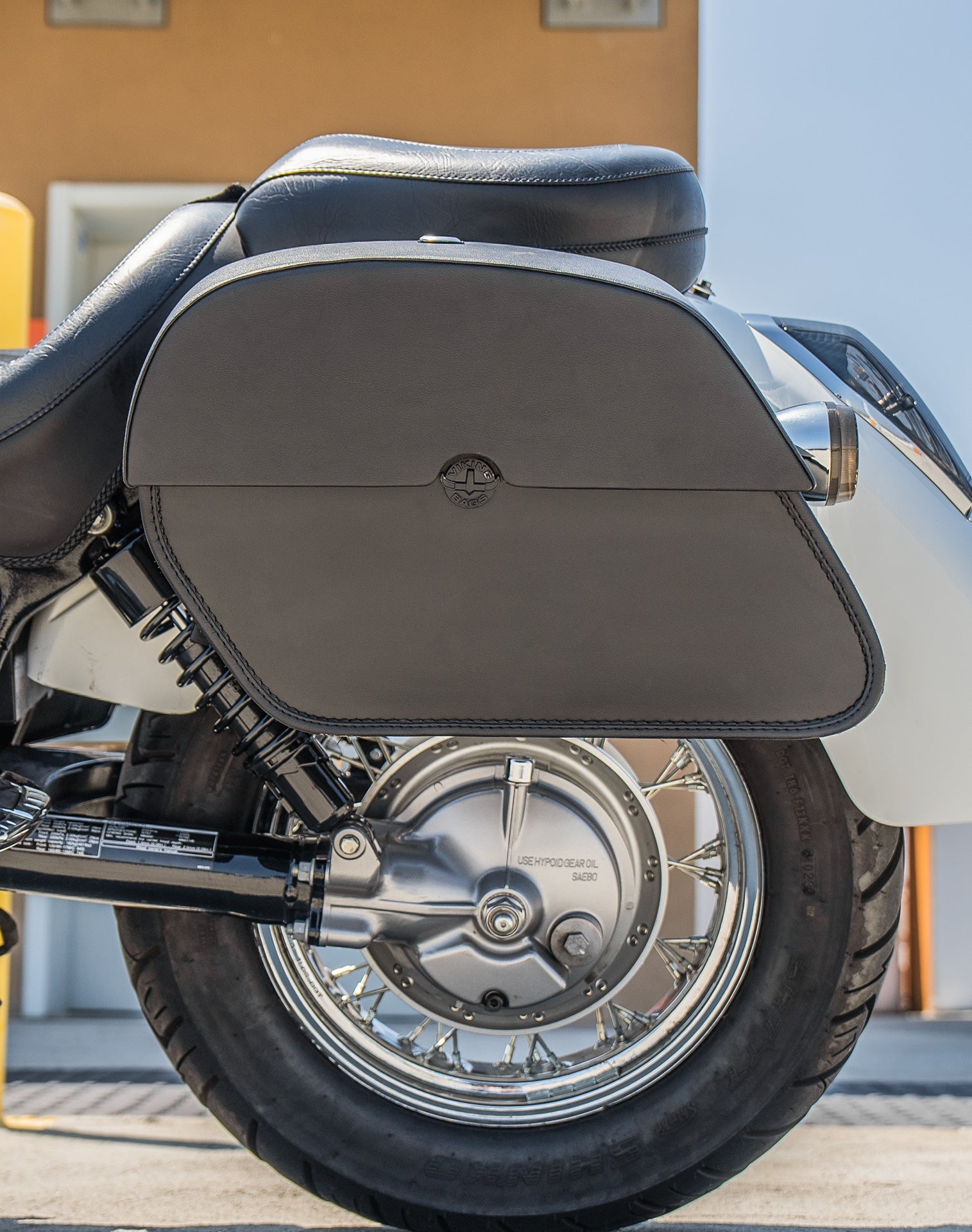 28L - Panzer Medium Quick Mount Honda Shadow 750 Aero Leather Alforjas