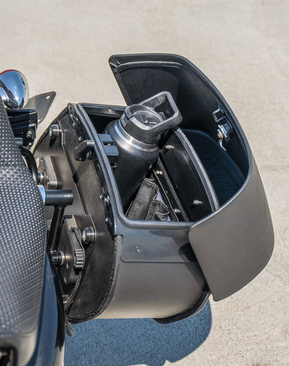 28L - Panzer Medium Quick Mount Leather Alforjas para Harley Sportster Seventy Two XL1200V