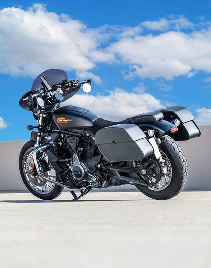 28L - Panzer Medium Quick Mount Harley Sportster Nightster RH975/S Leather Alforjas