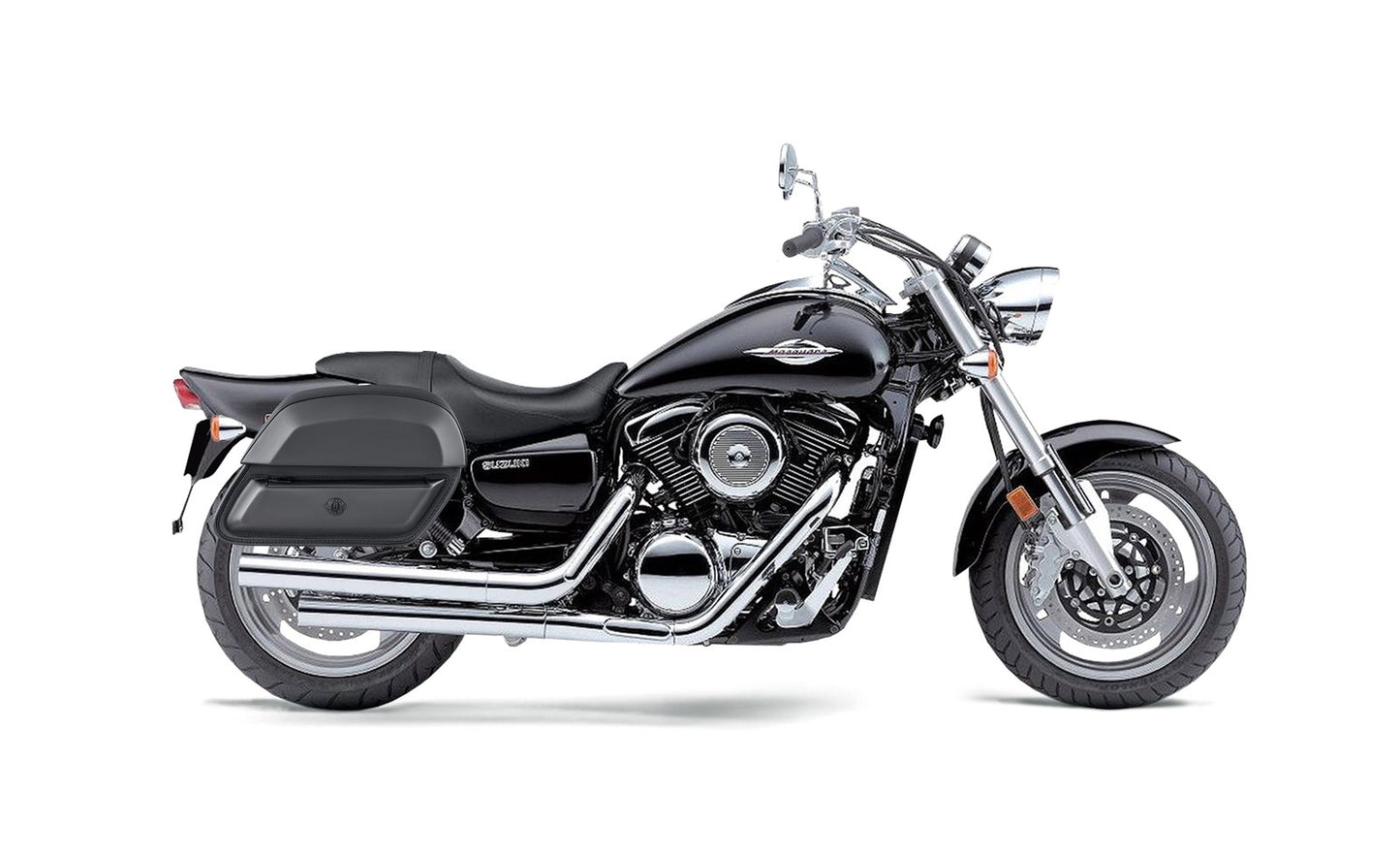 28L - Pantheon Medium Hard Mount Suzuki Boulevard M95 VZ1600 Leather Motocicleta Alforjas