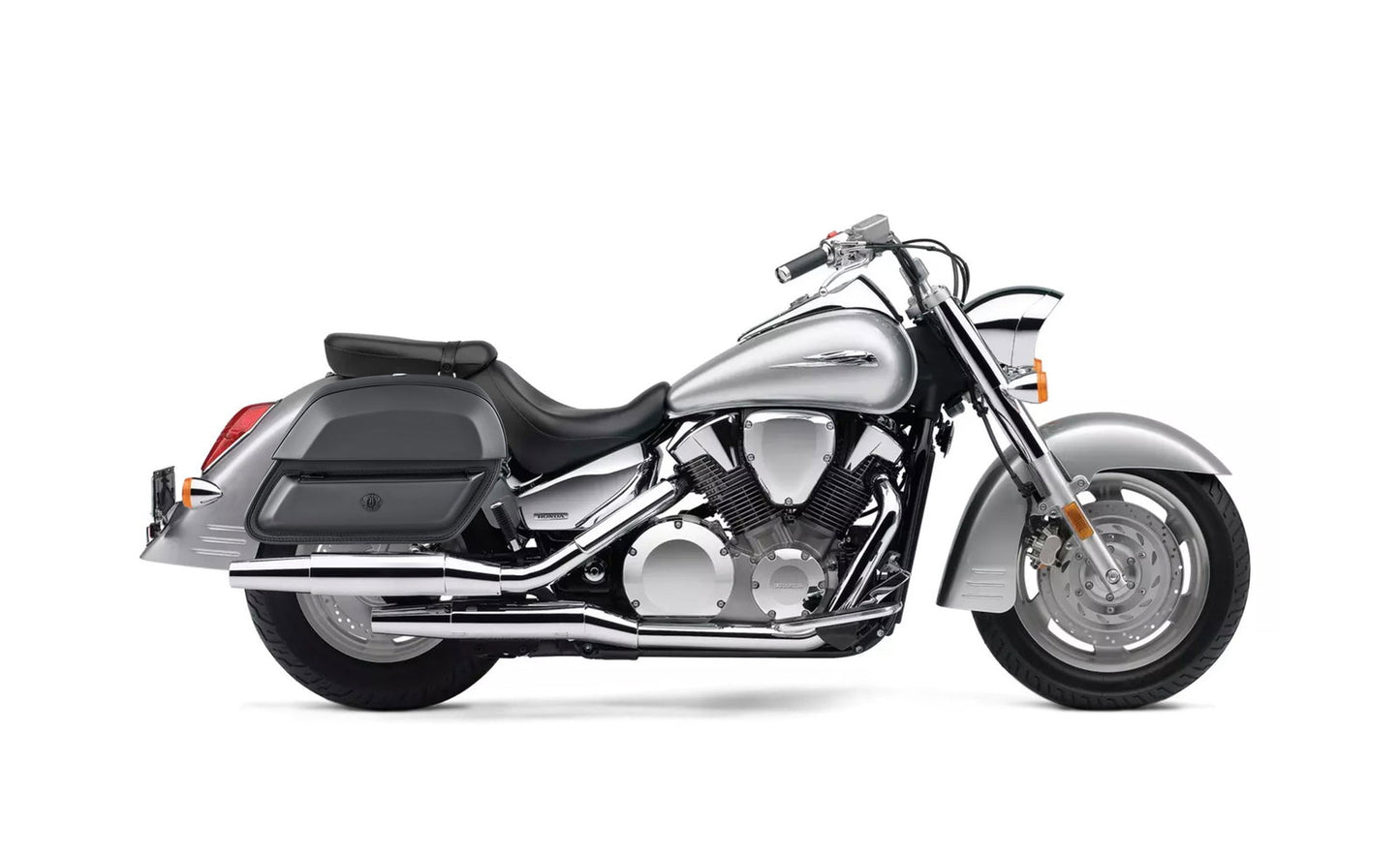28L - Pantheon Medium Hard Mount Honda VTX 1300 S Leather Motocicleta Alforjas