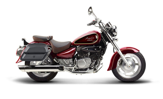 28L - Pantheon Medium Hard Mount Hyosung Aquila GV 250 Leather Motocicleta Alforjas