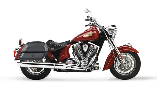 28L - Pantheon Medium Hard Mount Indian Chief Standard Leather Motocicleta Alforjas
