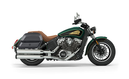 28L - Pantheon Medium Hard Mount Indian Scout Leather Motocicleta Alforjas