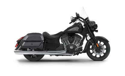 28L - Pantheon Medium Hard Mount Indian Springfield Darkhorse Leather Motocicleta Alforjas