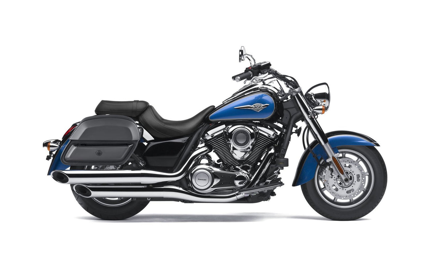 28L - Pantheon Medium Hard Mount Kawasaki Vulcan 1700 Classic VN1700 Leather Motocicleta Alforjas