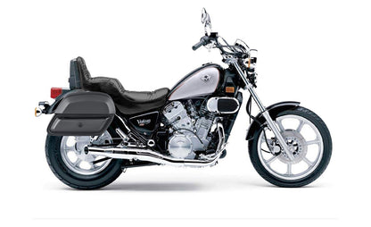 28L - Pantheon Medium Hard Mount Kawasaki Vulcan 750 VN750 Leather Motocicleta Alforjas