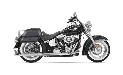 28L - Pantheon Medium Hard Mount Leather Alforjas para Harley Softail Heritage FLSTC/I