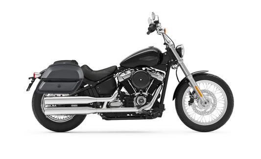 28L - Pantheon Medium Hard Mount Leather Alforjas para Harley Softail Standard FXST