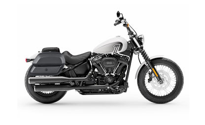 28L - Pantheon Medium Hard Mount Leather Alforjas para Harley Softail Street Bob FXBB/S