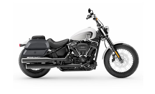28L - Pantheon Medium Hard Mount Leather Alforjas para Harley Softail Street Bob FXBB/S