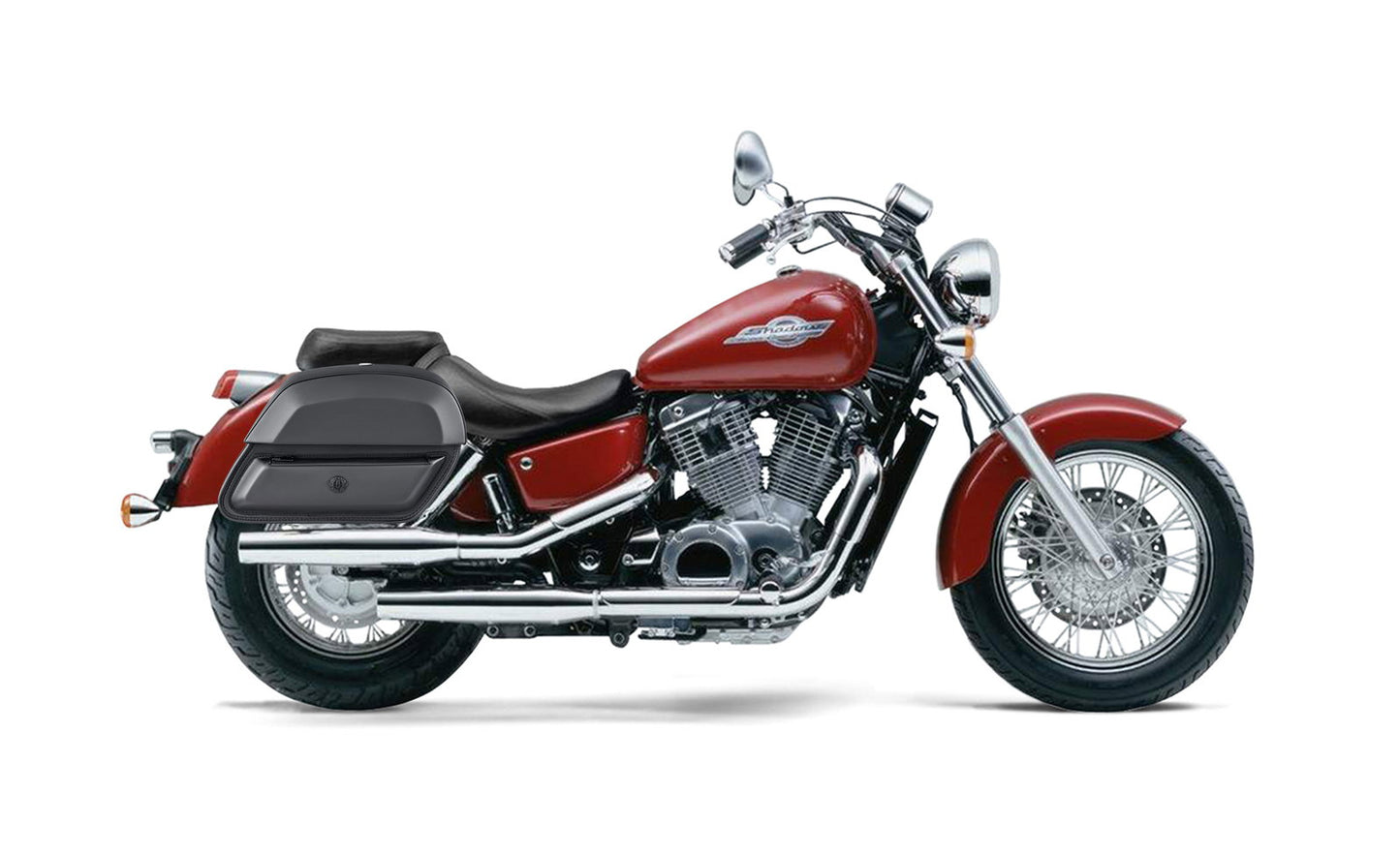28L - Pantheon Medium Hard Mount Honda Shadow 1100 ACE Leather Alforjas