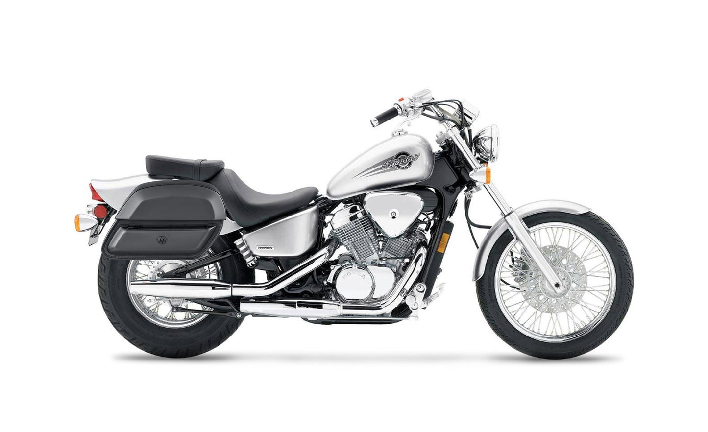 28L - Pantheon Medium Hard Mount Honda Shadow 600 VLX Leather Alforjas