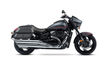 28L - Pantheon Medium Hard Mount Suzuki Boulevard M90 VZ1500 Leather Motocicleta Alforjas